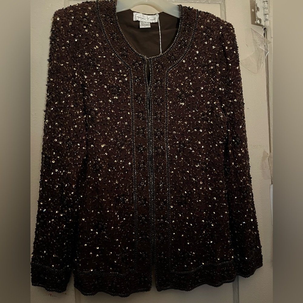 Silk sequins blazer
